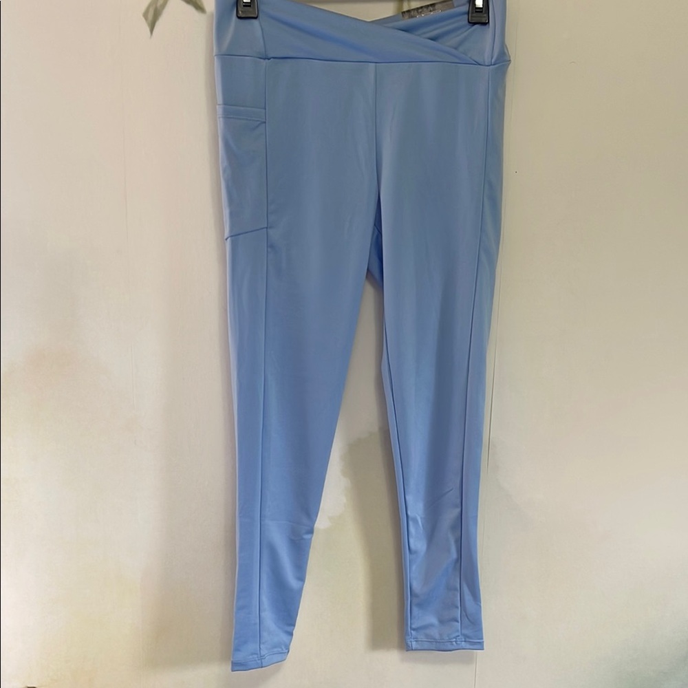 Series 8 Fitness Sky Baby Blue Leggings with Pocket